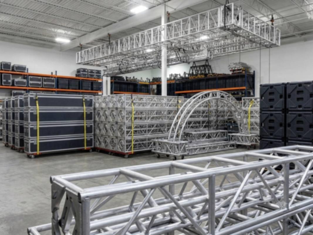 Concert truss and rigging overhead